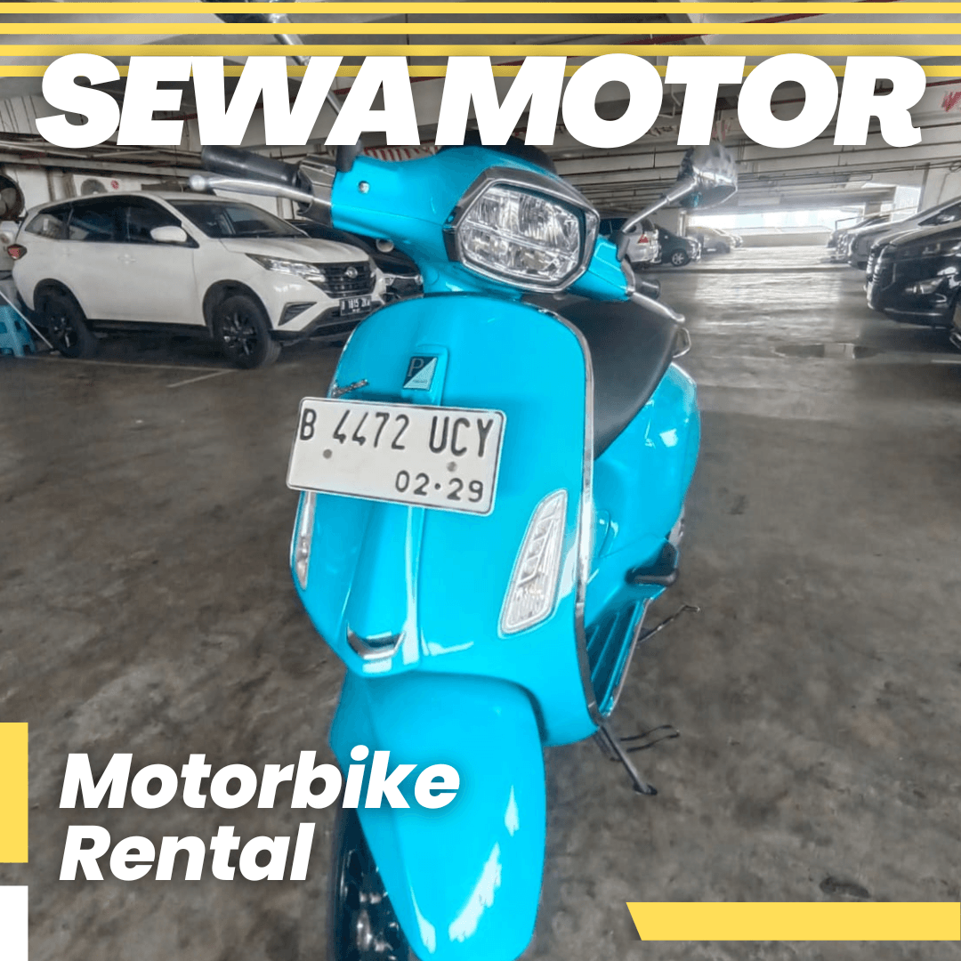 Vespa Matic Sprint IGET (B UCY) Motorcycle rental Jakarta