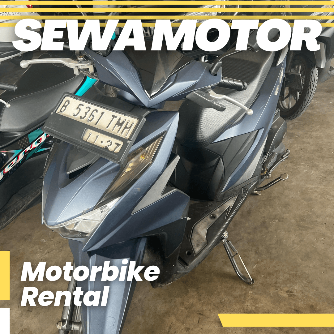 Beat deluxe Biru (B TMH) Motorcycle rental Jakarta